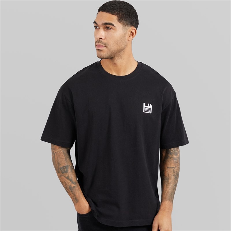 Indicode Mens Four O Four T-Shirt Jet Black - Image 2