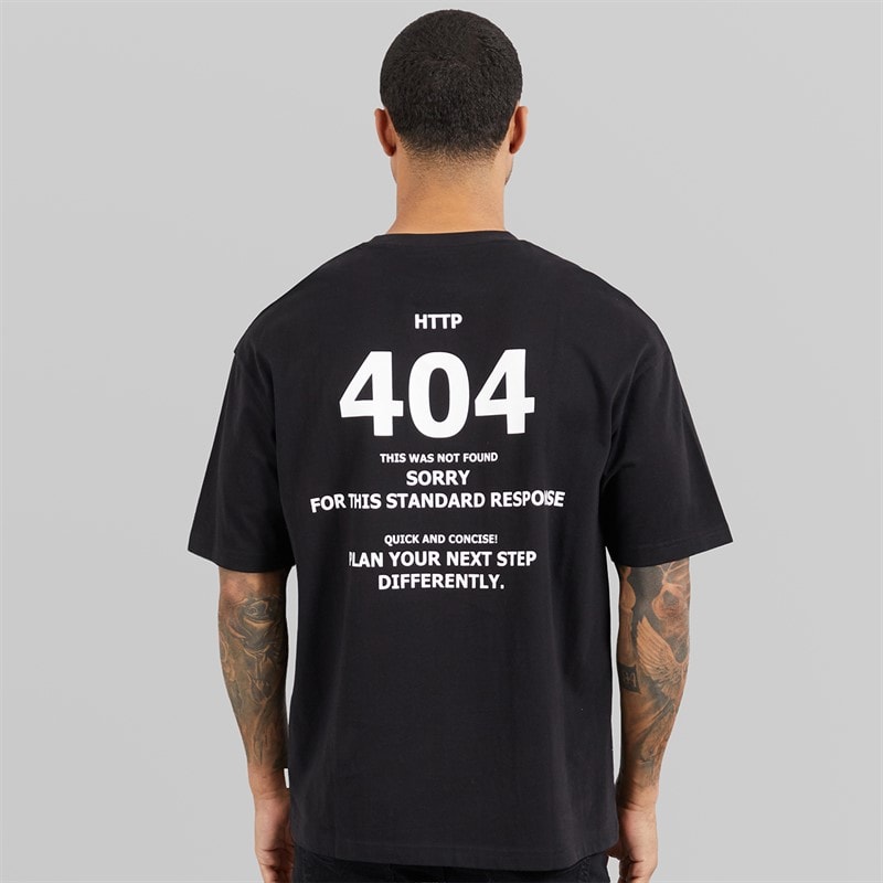 Indicode Mens Four O Four T-Shirt Jet Black - Image 3