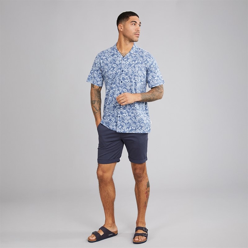 Indicode Mens Fiore Shirt Dark Denim Dk Denim - Image 3