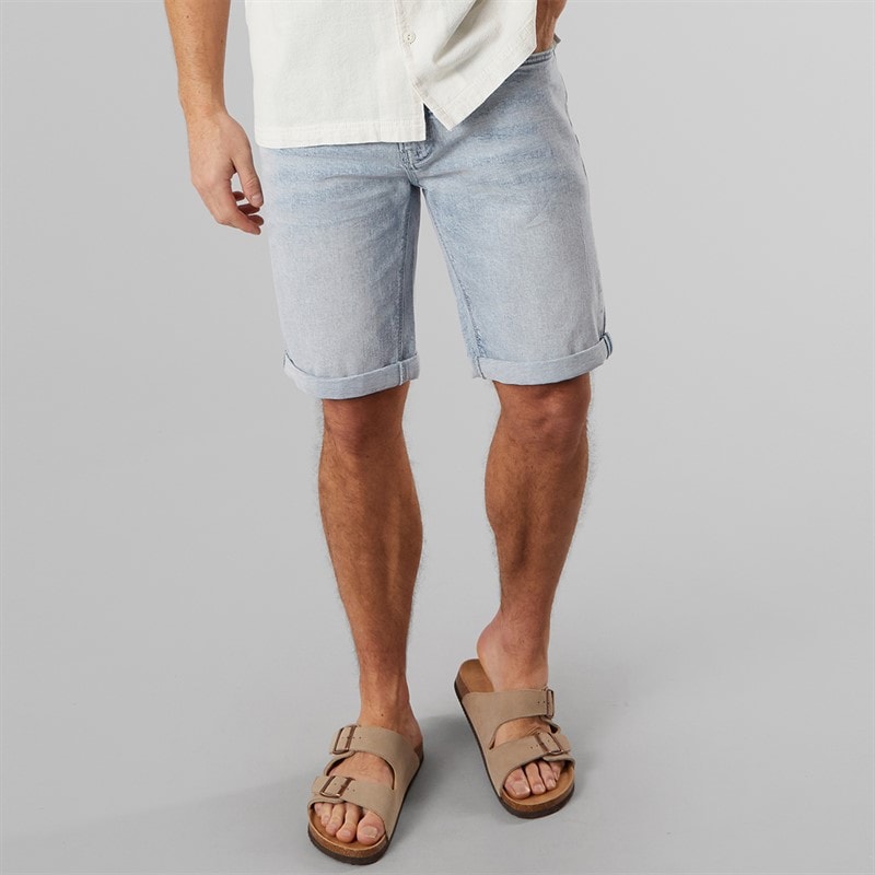 Indicode Mens Kaden Shorts Foam Blue