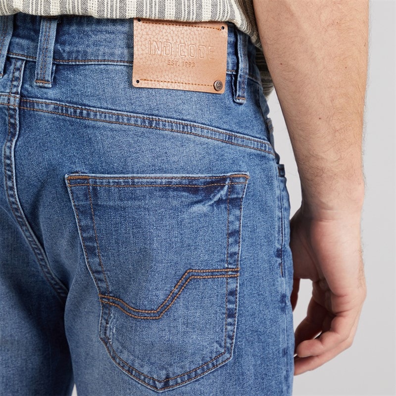 Indicode Mens Kaden Shorts Medium Indigo - Image 3