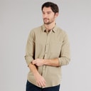 Indicode Mens Trypto Long Sleeve Shirt Stone
