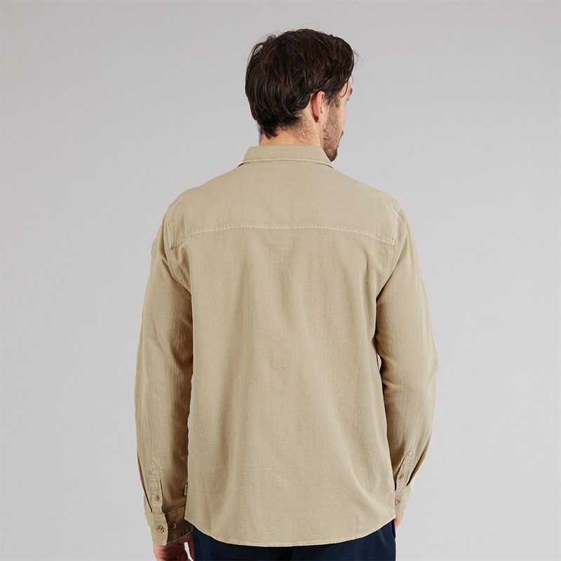 Indicode Mens Trypto Long Sleeve Shirt Stone - Image 2