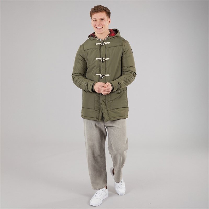 Indicode Mens Baltico Duffel Coat Army - Image 4