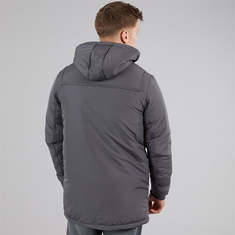 Indicode Mens Baltico Duffel Coat Dark Grey Dk Grey - Image 2