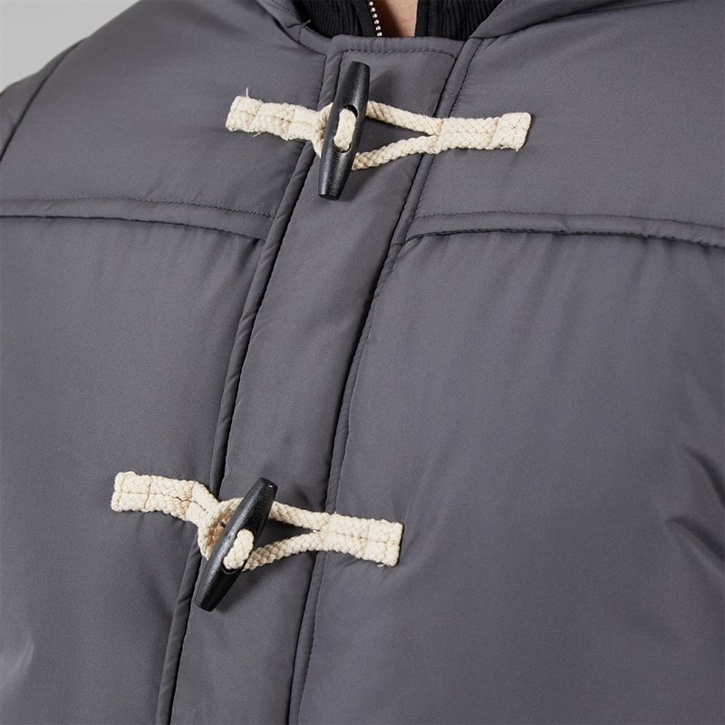 Indicode Mens Baltico Duffel Coat Dark Grey Dk Grey - Image 3