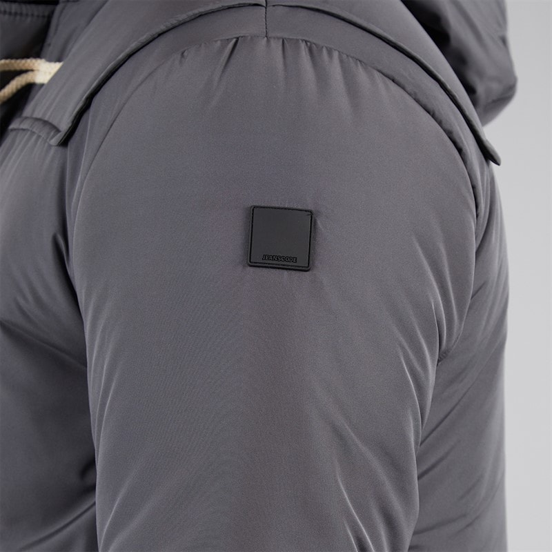 Indicode Mens Baltico Duffel Coat Dark Grey Dk Grey - Image 5