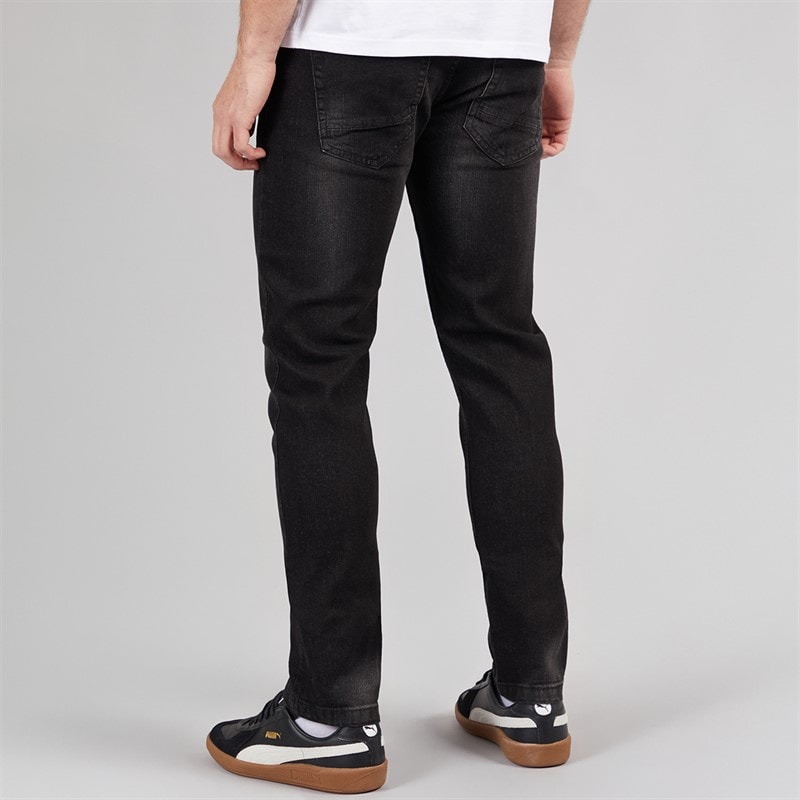 Indicode Mens Tony Regular Fit Jeans Black - Image 2