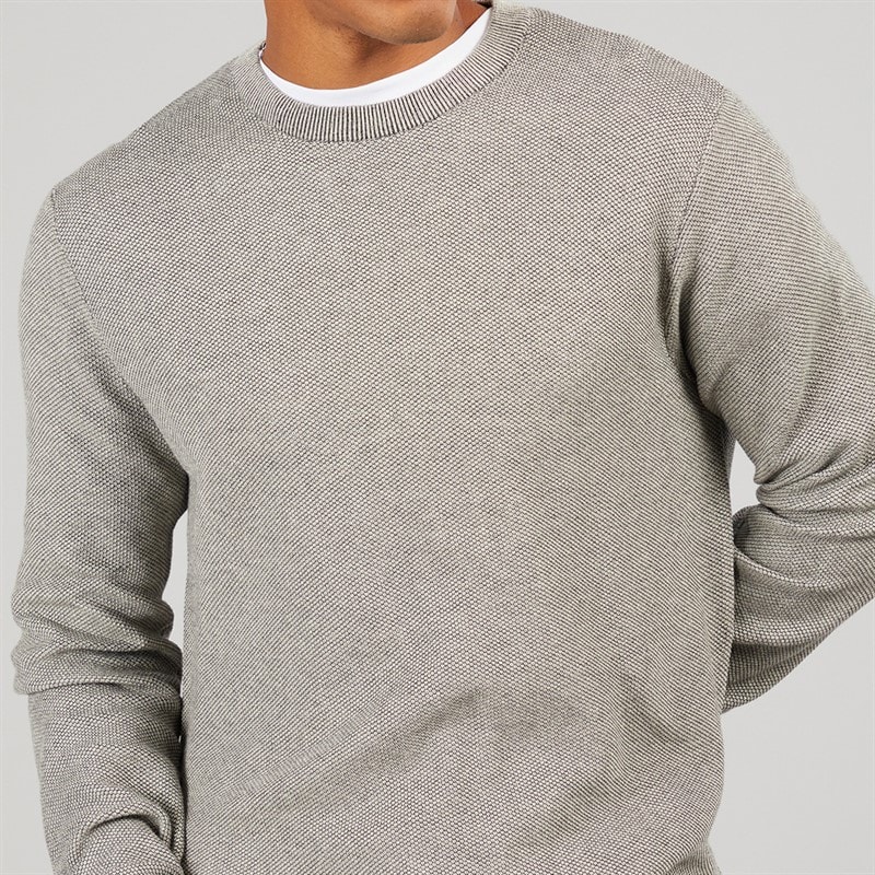 Indicode Mens Jexmon Knitted Jumper Fog - Image 3