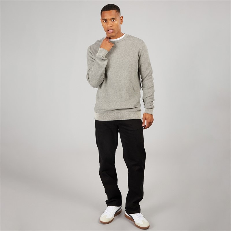 Indicode Mens Jexmon Knitted Jumper Fog - Image 4