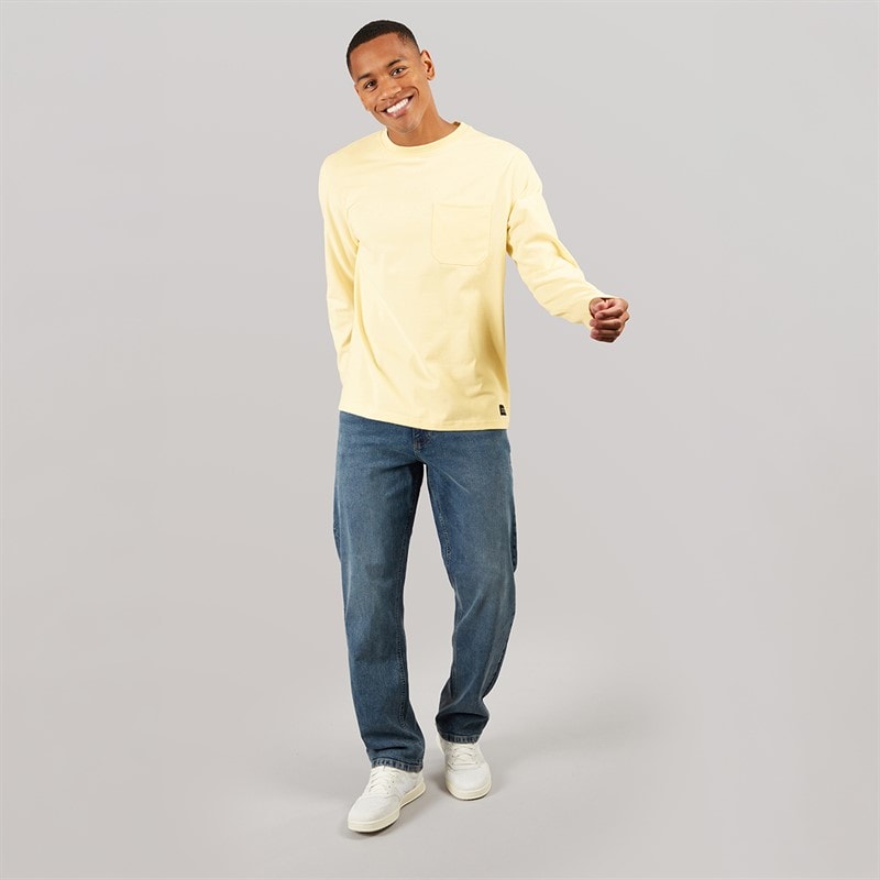 Indicode Mens Zarmark Long Sleeve T-Shirt White Asparagus - Image 3