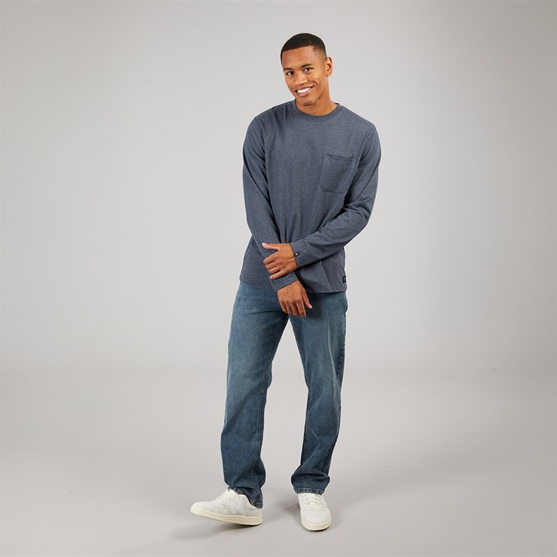Indicode Mens Zarmark Long Sleeve T-Shirt Sky Captain - Image 3