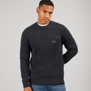 Indicode Mens Phjot Knitted Jumper Jet Black