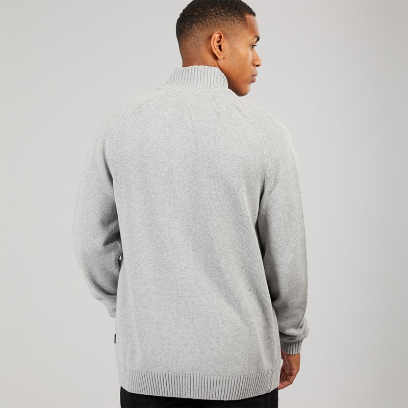 Indicode Mens Escobart Knitted Cardigan Light Grey Mix - Image 2