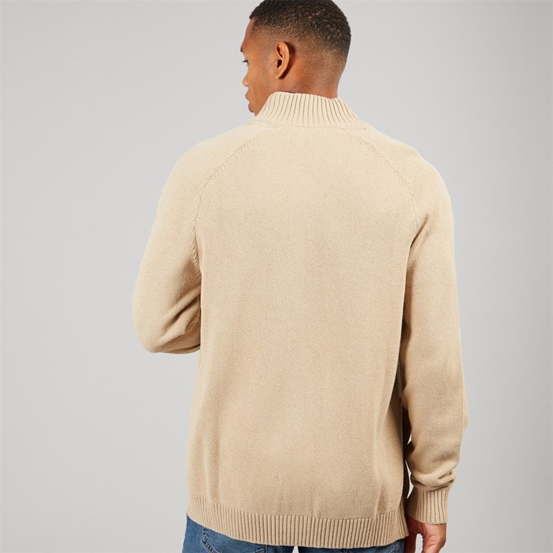 Indicode Mens Escobart Knitted Cardigan Irish Cream - Image 2