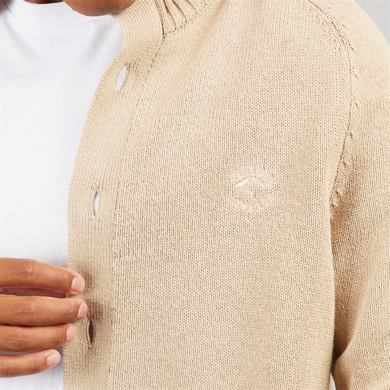 Indicode Mens Escobart Knitted Cardigan Irish Cream - Image 3