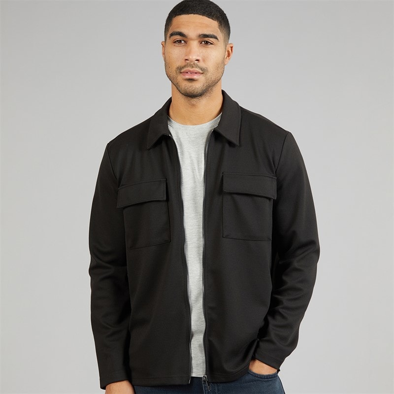 Indicode Mens Nello Zip Shirt Black - Image 1