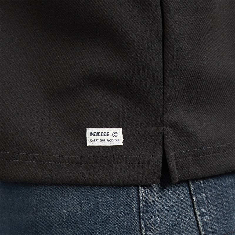 Indicode Mens Nello Zip Shirt Black - Image 3