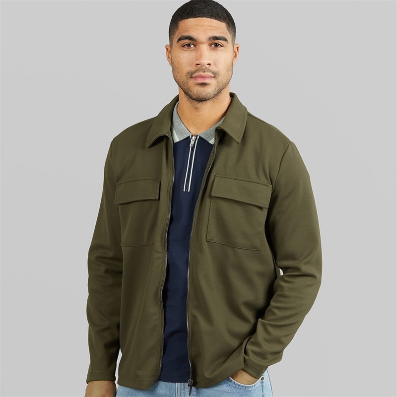 Indicode Mens Nello Zip Shirt Army