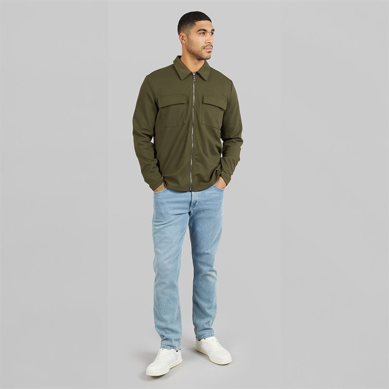 Indicode Mens Nello Zip Shirt Army - Image 4