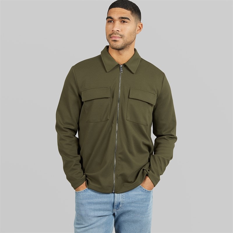 Indicode Mens Nello Zip Shirt Army - Image 5