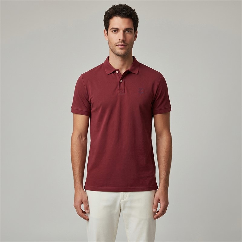 Indicode Mens Inwadim Polo Shirt Bordeaux - Image 1