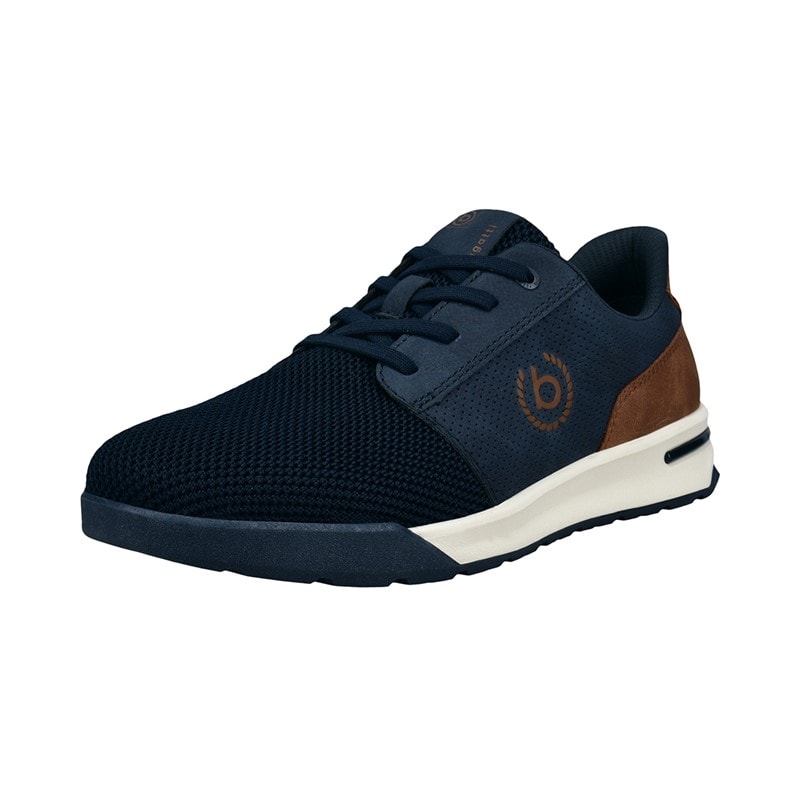 Bugatti Mens Fineas Trainers Dark Blue/Cognac - Image 2