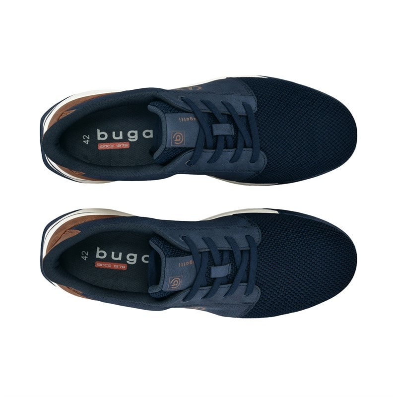 Bugatti Mens Fineas Trainers Dark Blue/Cognac - Image 3