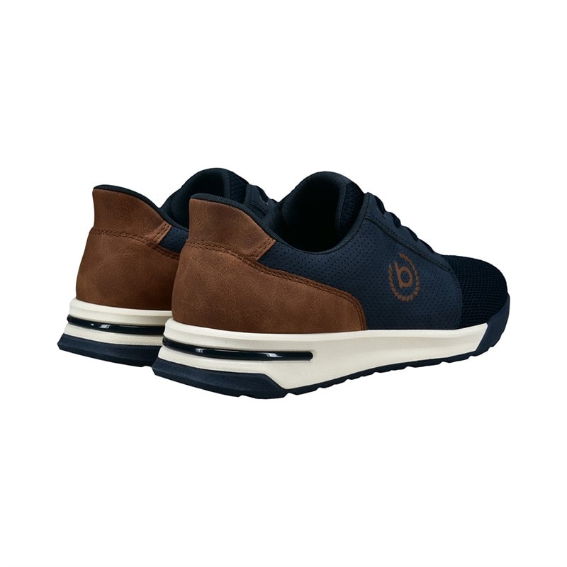 Bugatti Mens Fineas Trainers Dark Blue/Cognac - Image 4