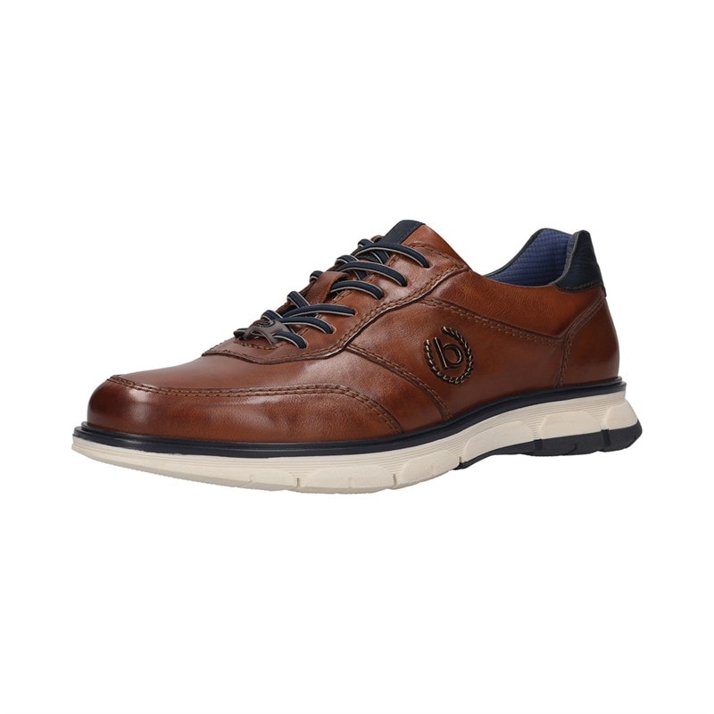 Bugatti Mens Don Lace Up Shoes Cognac - Image 2