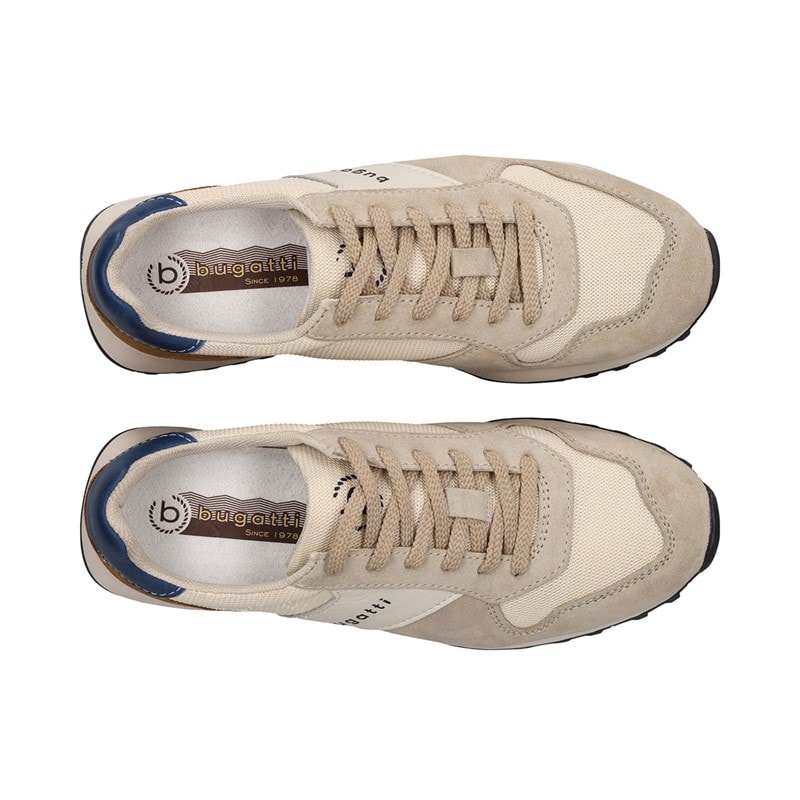 Bugatti Mens Bierman Trainers Beige/Beige - Image 3