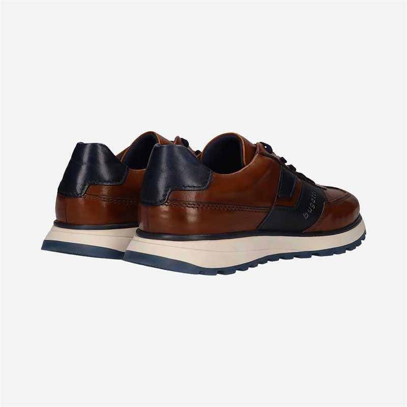 Bugatti Mens Timon Trainers Cognac/Dark Blue - Image 4