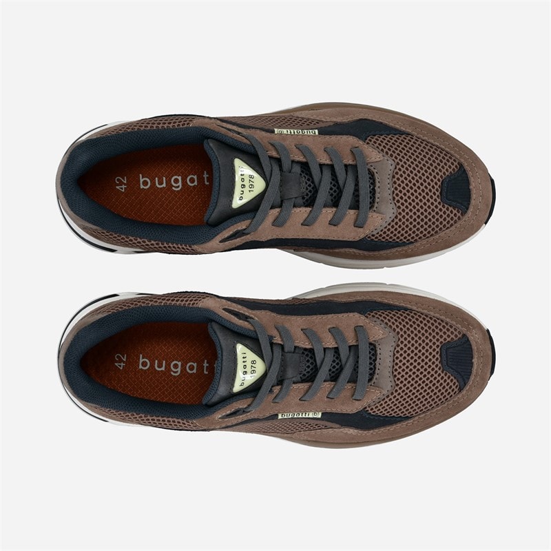 Bugatti Mens Parry Trainers Taupe/Black - Image 3