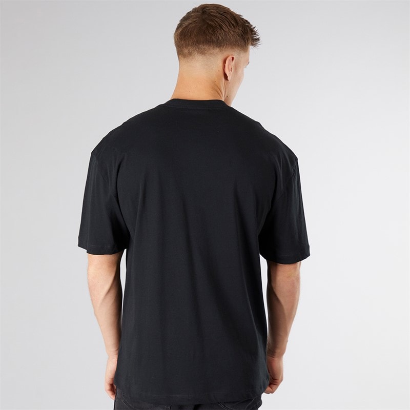 Scotch & Soda Mens Oversized Graphic T-Shirt Black/Red - Image 2