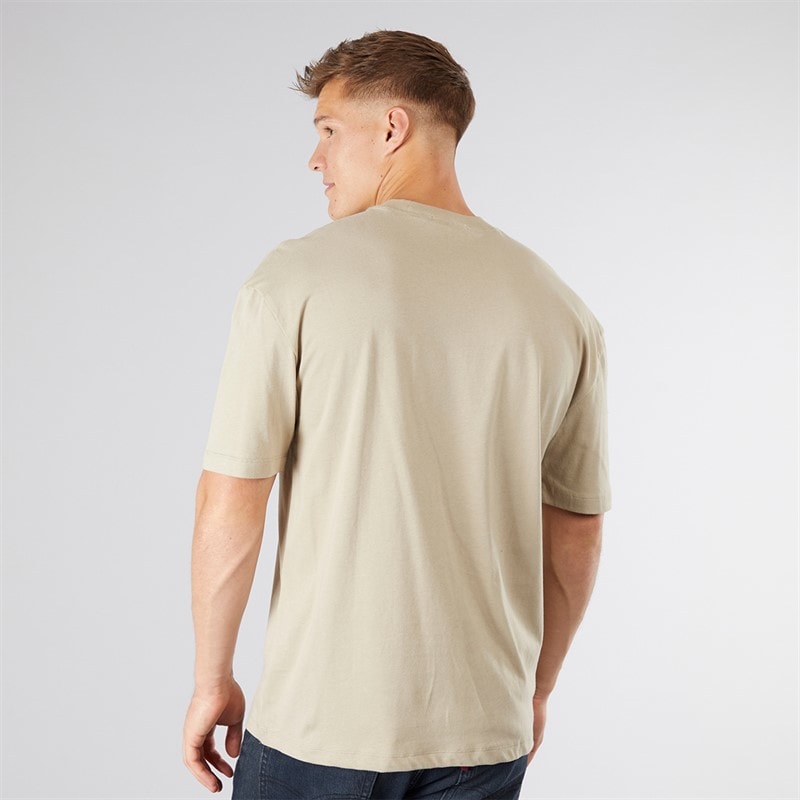 Scotch & Soda Mens Oversized Graphic T-Shirt Taupe - Image 2