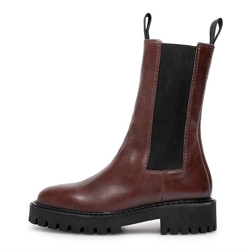 LÄST Womens Angie Chelsea Boots Dark Brown - Image 2