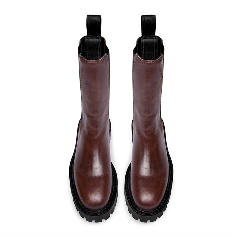 LÄST Womens Angie Chelsea Boots Dark Brown - Image 5