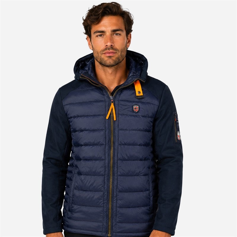 Geographical Norway Mens Parka Jacket Navy