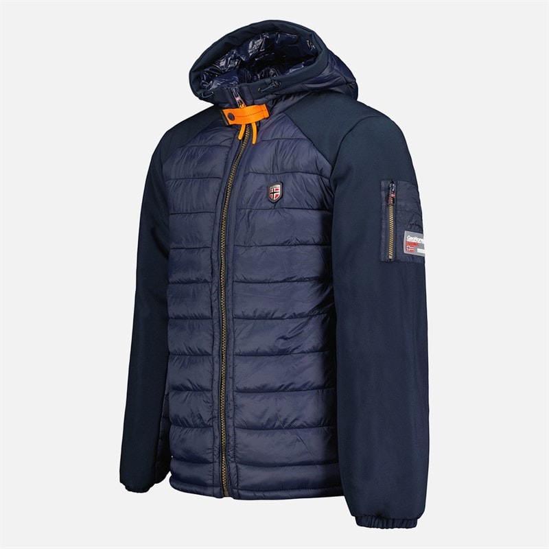 Geographical Norway Mens Parka Jacket Navy - Image 4