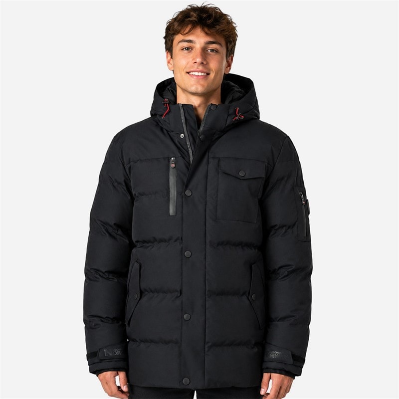 Geographical Norway Mens Parka Jacket Black