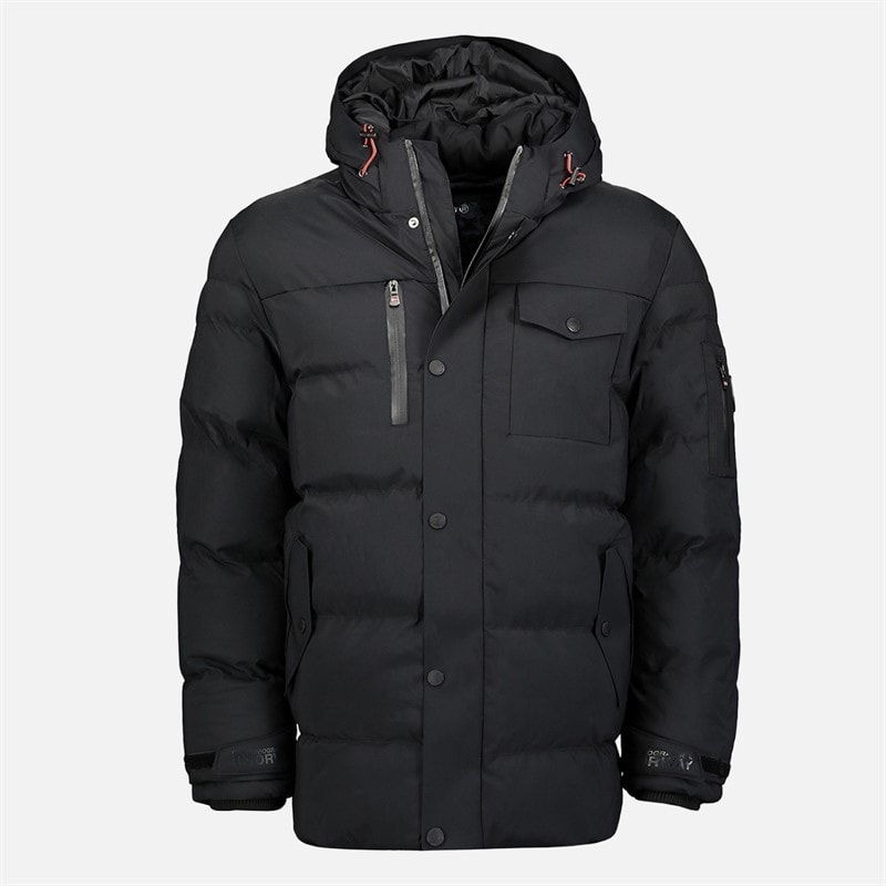 Geographical Norway Mens Parka Jacket Black - Image 3