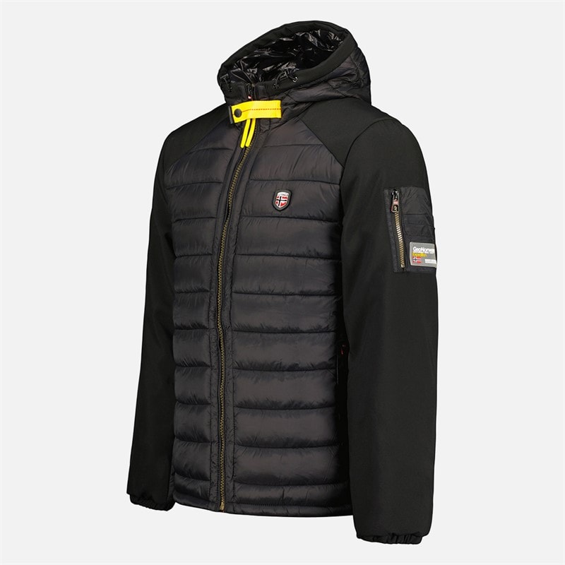 Geographical Norway Mens Parka Jacket Black - Image 4