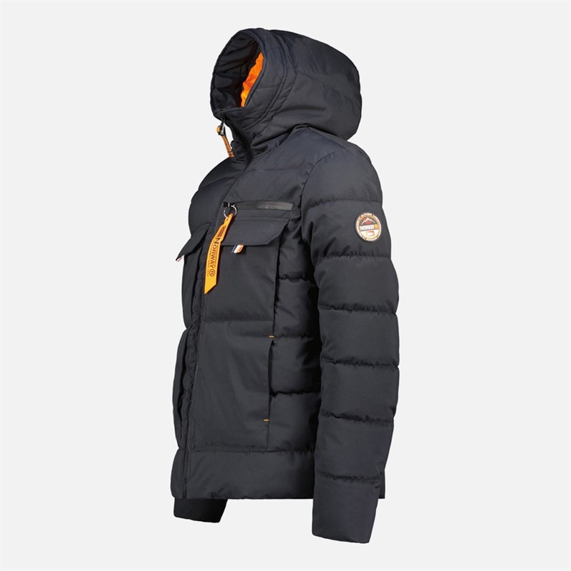 Geographical Norway Mens Parka Jacket Black - Image 4