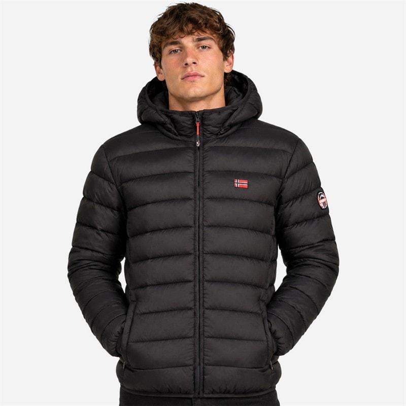 Geographical Norway Mens Quilted Jacket Black