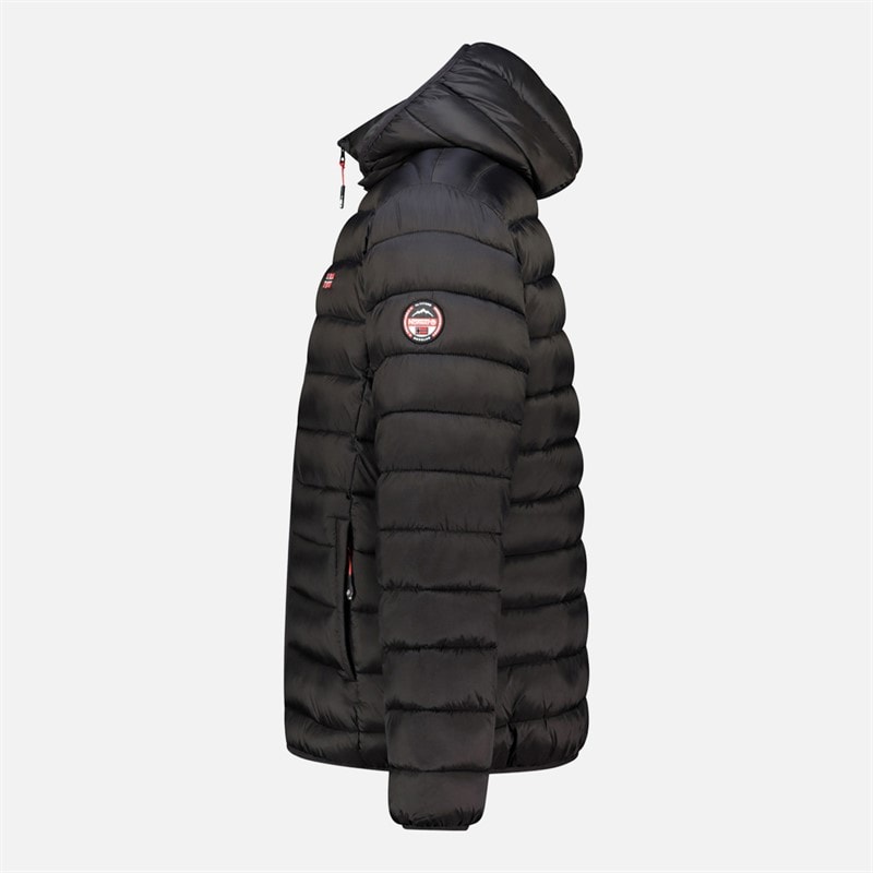 Geographical Norway Mens Quilted Jacket Black - Image 3