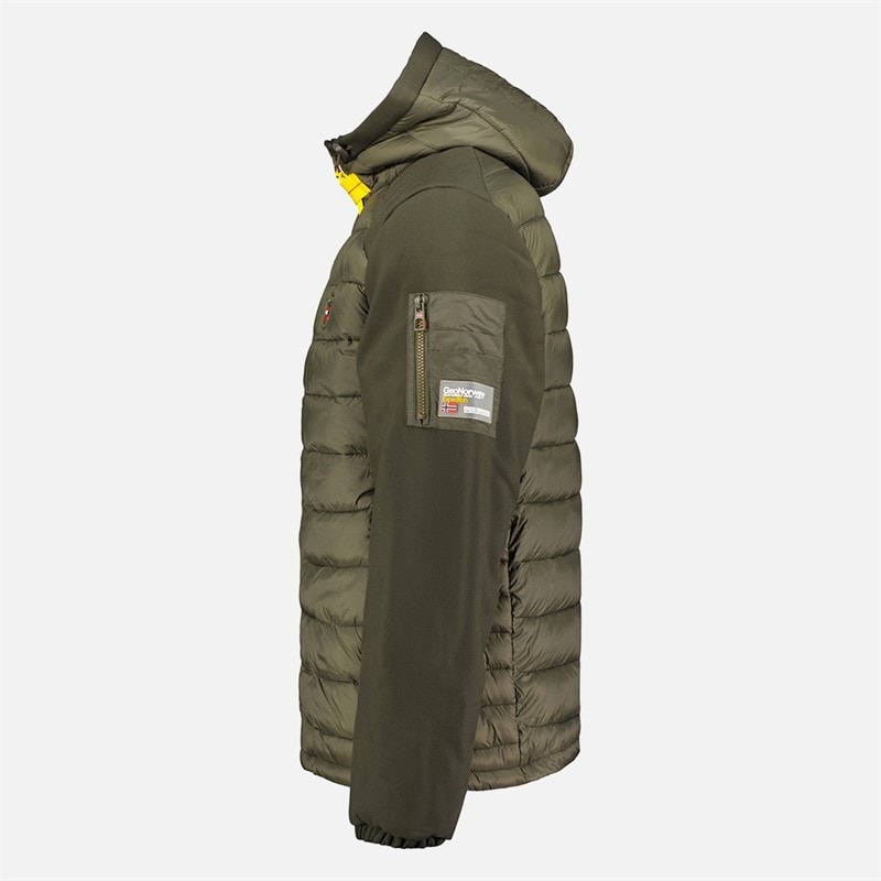 Geographical Norway Mens Parka Jacket Kaki - Image 3