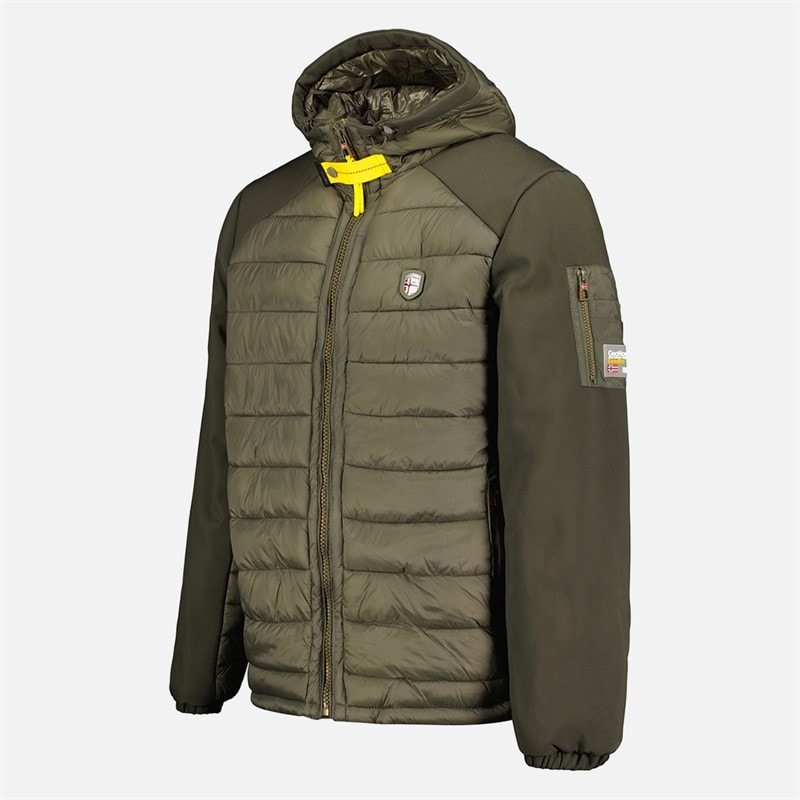 Geographical Norway Mens Parka Jacket Kaki - Image 4