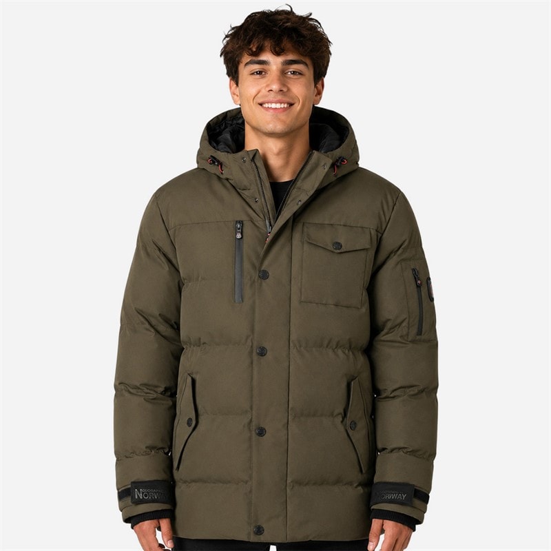 Geographical Norway Mens Parka Jacket Kaki