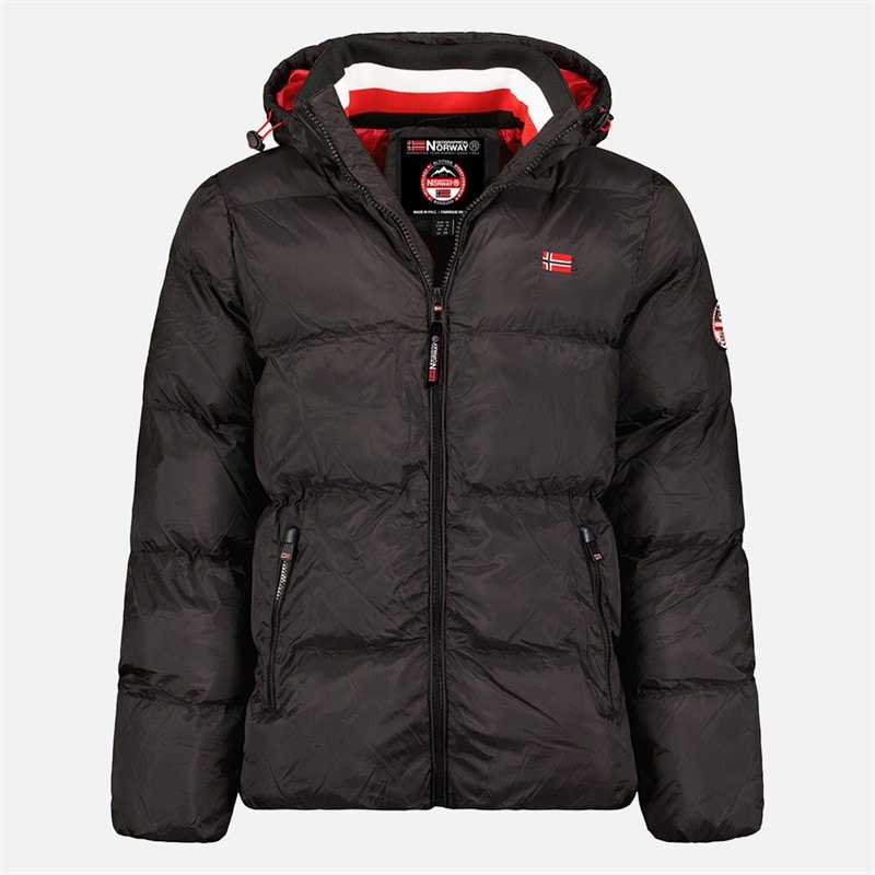 Geographical Norway Mens Parka Jacket Black - Image 1