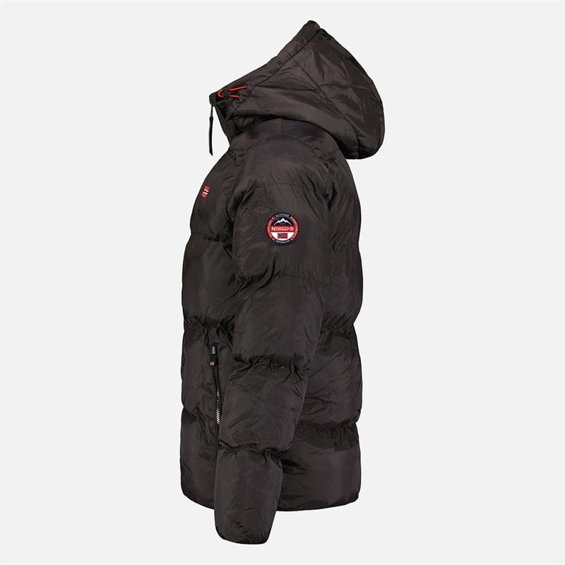 Geographical Norway Mens Parka Jacket Black - Image 3